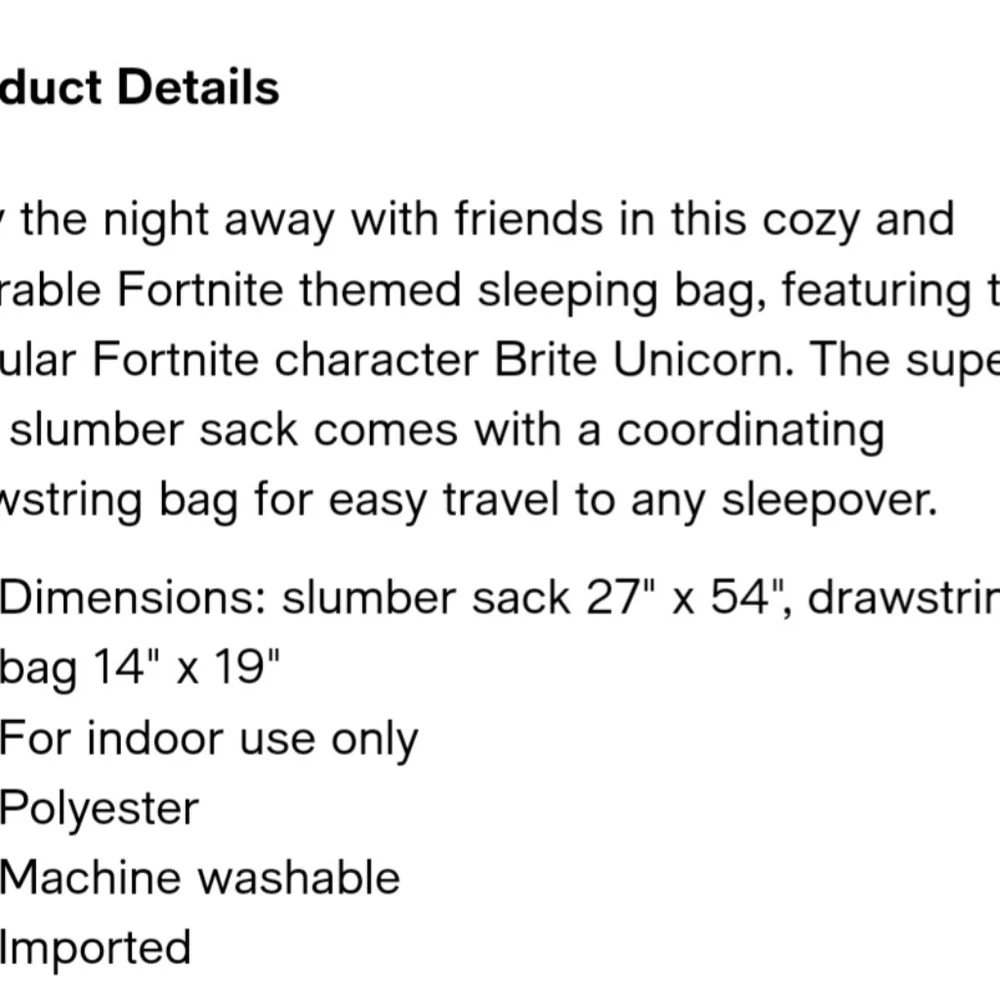 Fortnite Sleep Sack Sleeping Bag - Picture 2 of 3